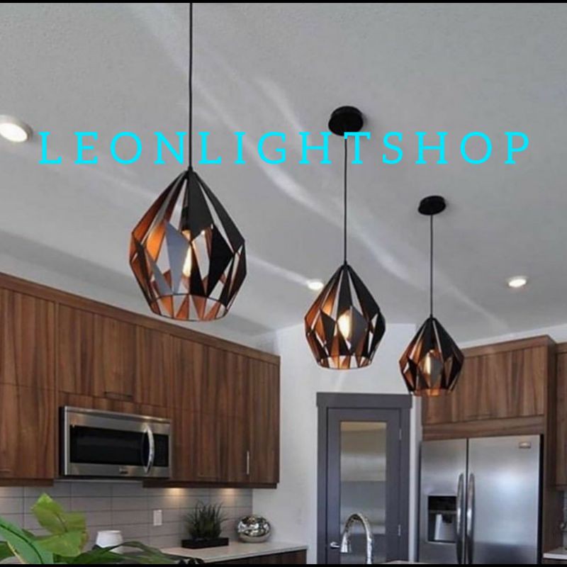 EGLO LAMPU GANTUNG HIAS CARLTON D-31 HITAM/PENDANT LAMP ACE HARDWARE/LAMPU INTERIOR LANGIT-LANGIT