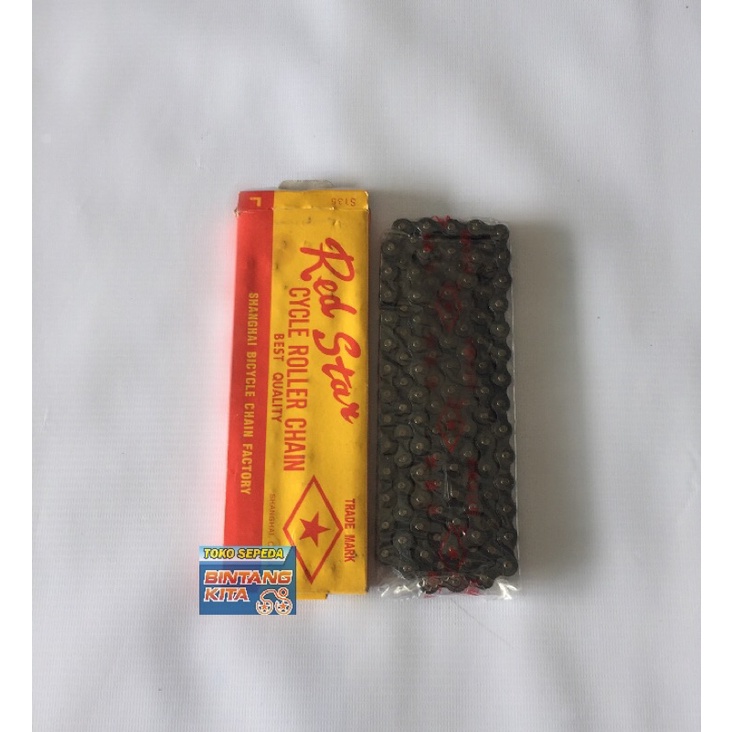 Rantai Sepeda Rantai Rantai Red Star 114 Single speed