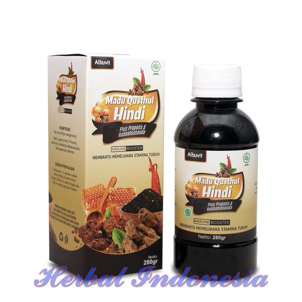 Madu Qusthul Hindi Plus Propolis &amp; Habbatussauda 280gr - Immune Booster ALBUVIT