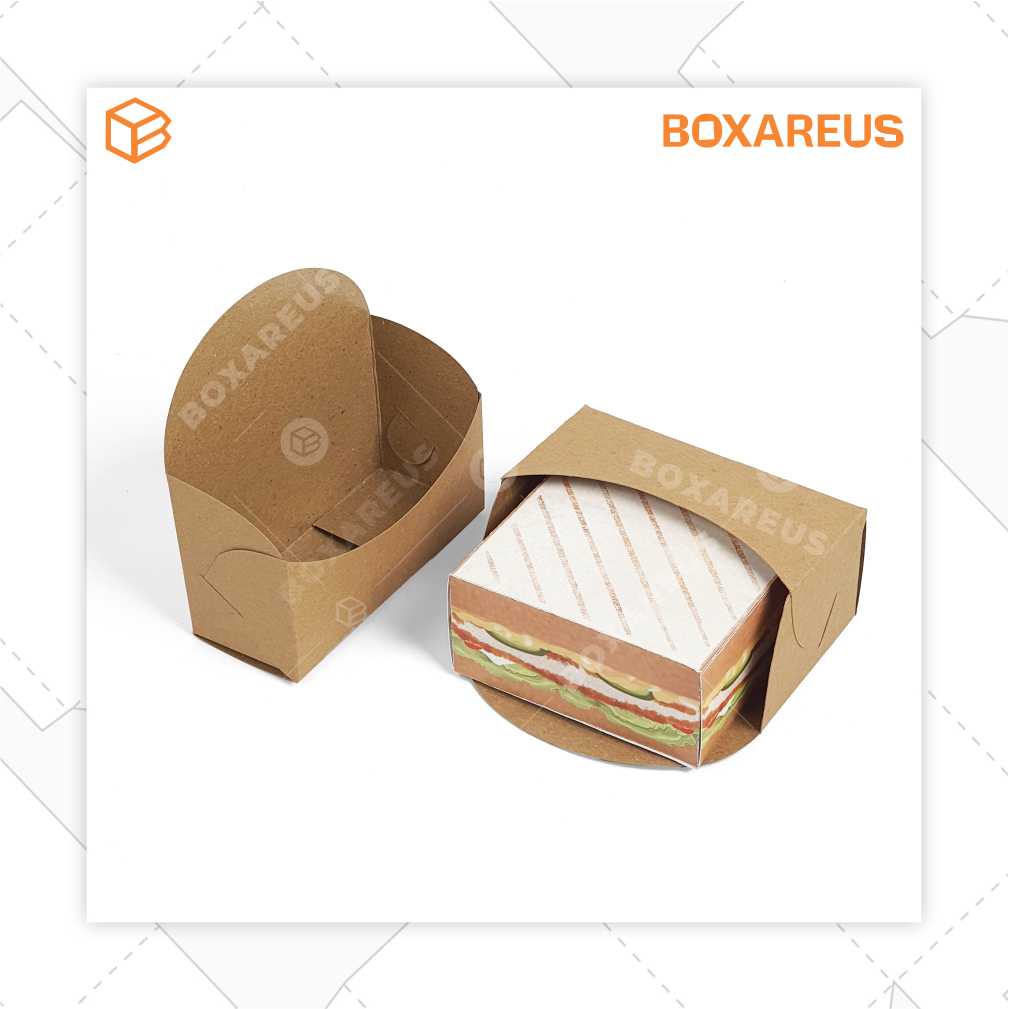 Box Roti Bakar Panggang Toast Box Packaging | FP Sandwich