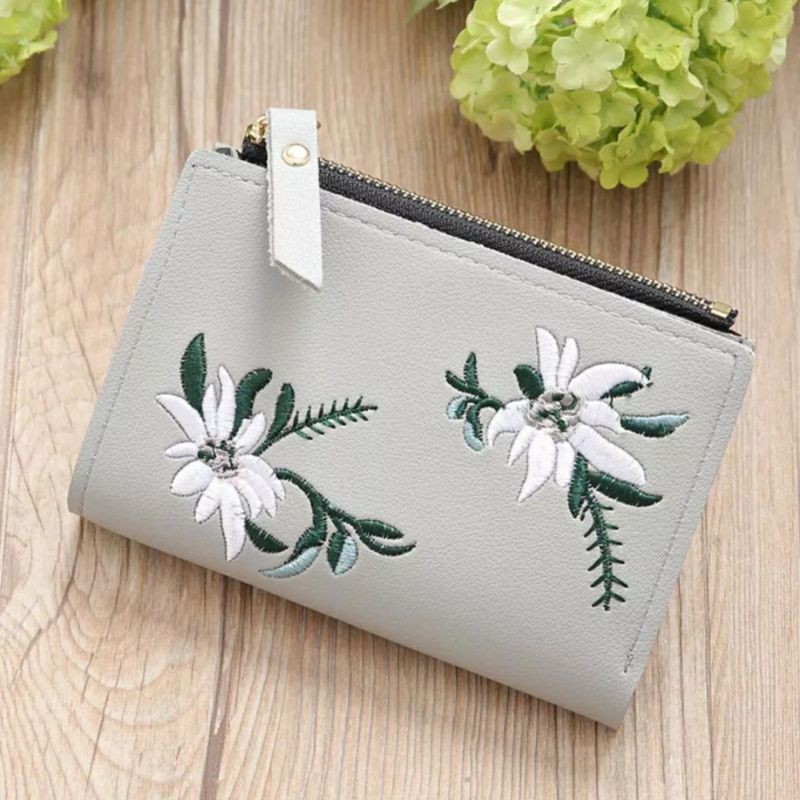 dem_sare / DS1045 - SAKURA FLORAL - Dompet Lipat Mini Wanita