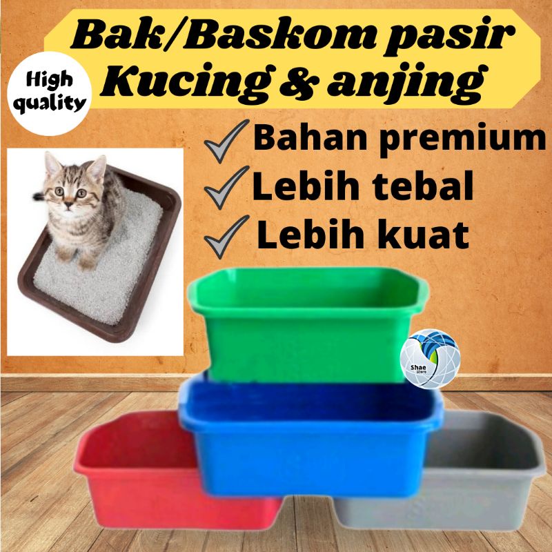 Baskom Bak Pasir Pup Kucing / Cat litter Box/Tempat Kotoran Hewan