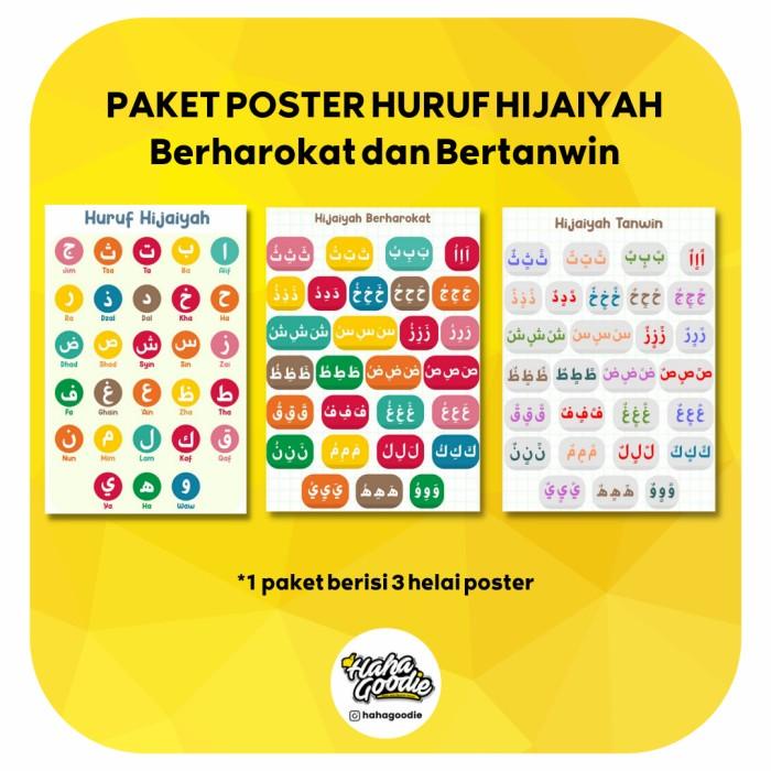 Jual Buku Remaja Dan Anak Paket Poster Hijaiyah Lengkap Harakat Harokat ...