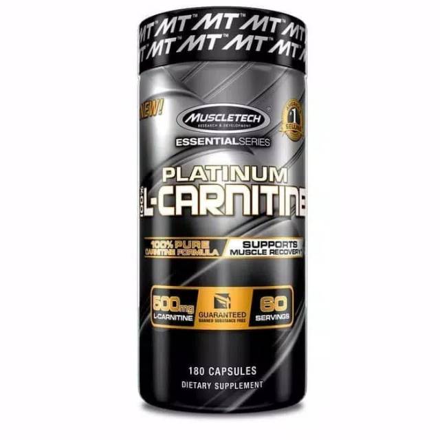 Muscletech Platinum L-Carnitine 180 Capsul Fat Burner Non Stimulant