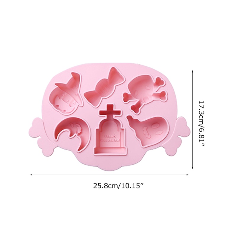 Cetakan Kue Permen Bentuk Labu Hantu Halloween Bahan Silikon Untuk Aksesoris Pesta