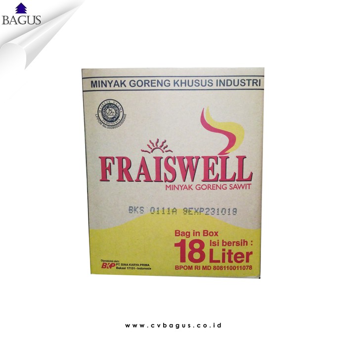 

Unik Minyak Fraiswell BIB 18L Diskon