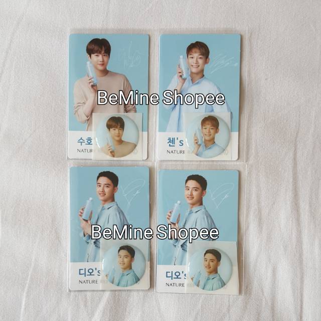 EXO OFFICIAL NATURE REPUBLIC TONER PHOTOCARD + STICKER