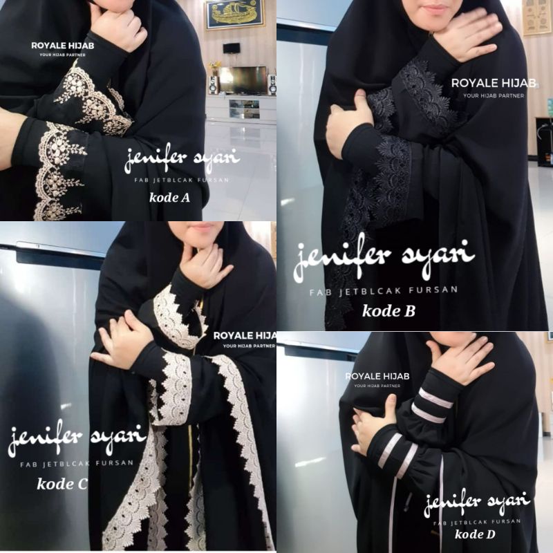 JENIFER SYARI SIZE S - Xxxl BAHAN JETBLACK PREMIUM CADAR BANDANA