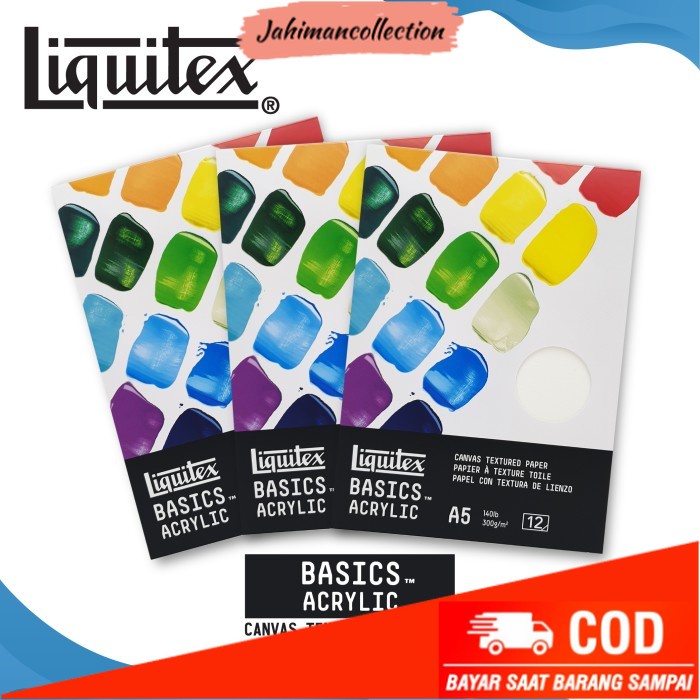 

✨ BISA COD ✨ Kertas Gambar Liquitex Basics A5 Canvas Texture Acrylic Paper Pad