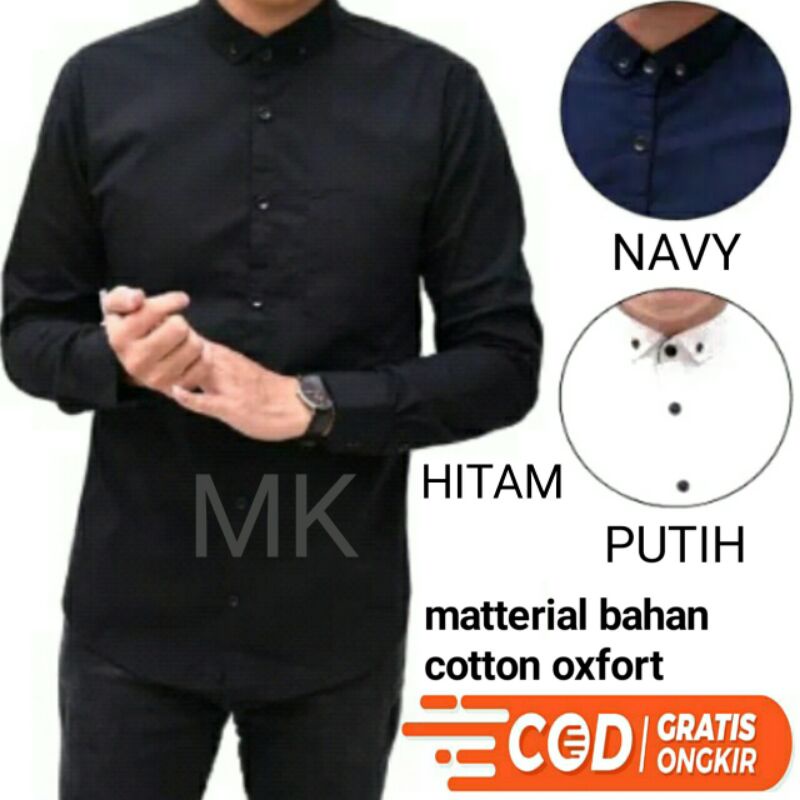 MK BAJU KEMEJA PRIA LENGAN PANJANG FORMAL KERJA KANTOR RESMI HEM COWOK CASUAL SETELAN JAS RESMI KLAM