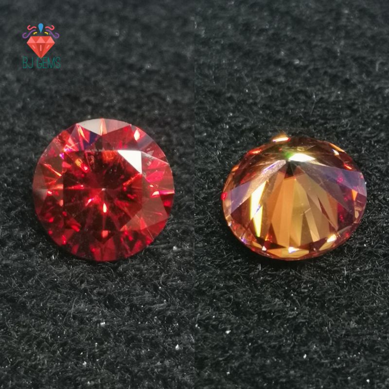 GRA -  Red Paparaca Moissanite Diamond Permata sertifikat Original