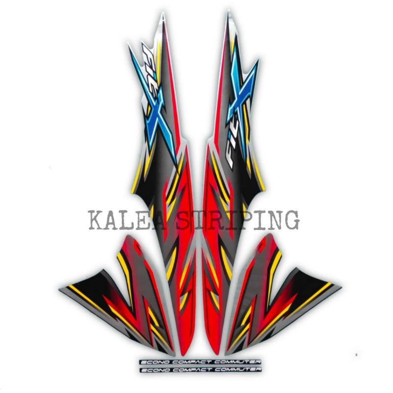 STRIPING STIKER LIS LES BODY POLET HONDA FIT X 2008 FULL BODY