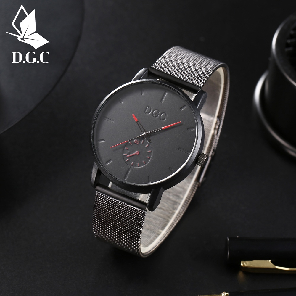 DGC Jam Tangan Pria Grosir Terbaru Stainless Steel Rantai Jam Tangan Pria Sabuk Analog Fashion G44