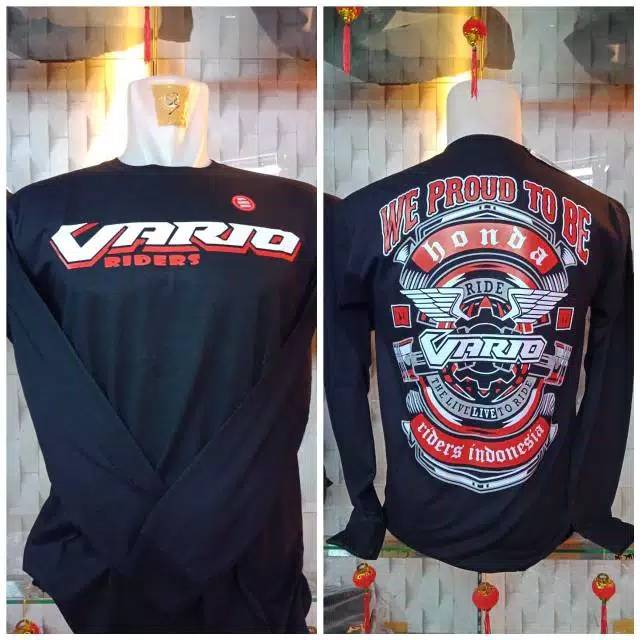 Kaos Vario Riders Lengan Panjang/kaos riders/kaos motor/kaos keren/kaos kece