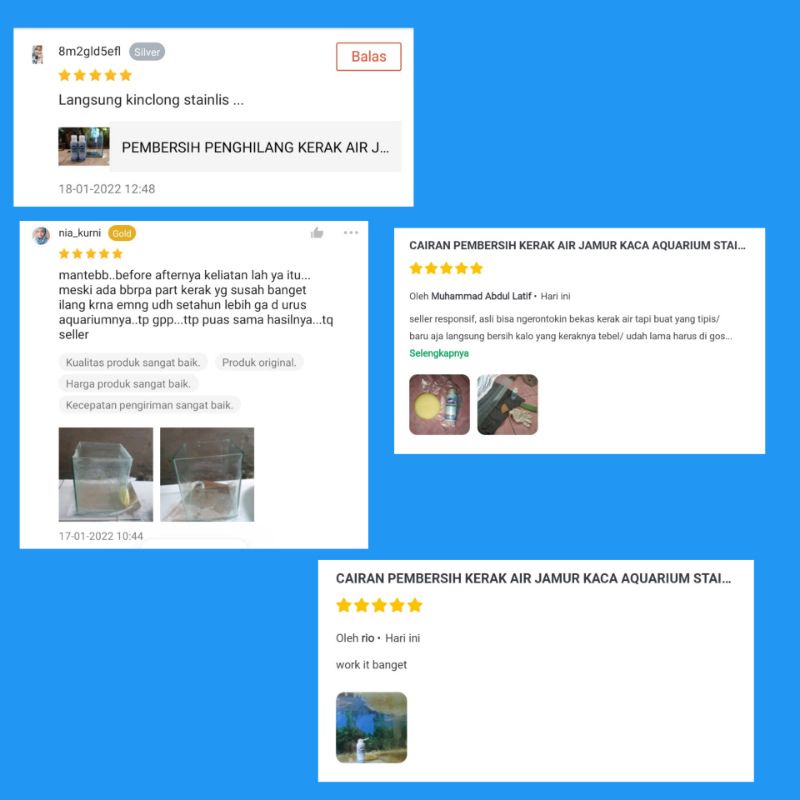 PEMBERSIH PENGHILANG KERAK AIR JAMUR KACA WATERSPOT AQUARIUM AKUARIUM KERAN KRAN STAINLIS STAINLESS JENDELA CERMIN KAMAR MANDI AMPUH STANKLIN