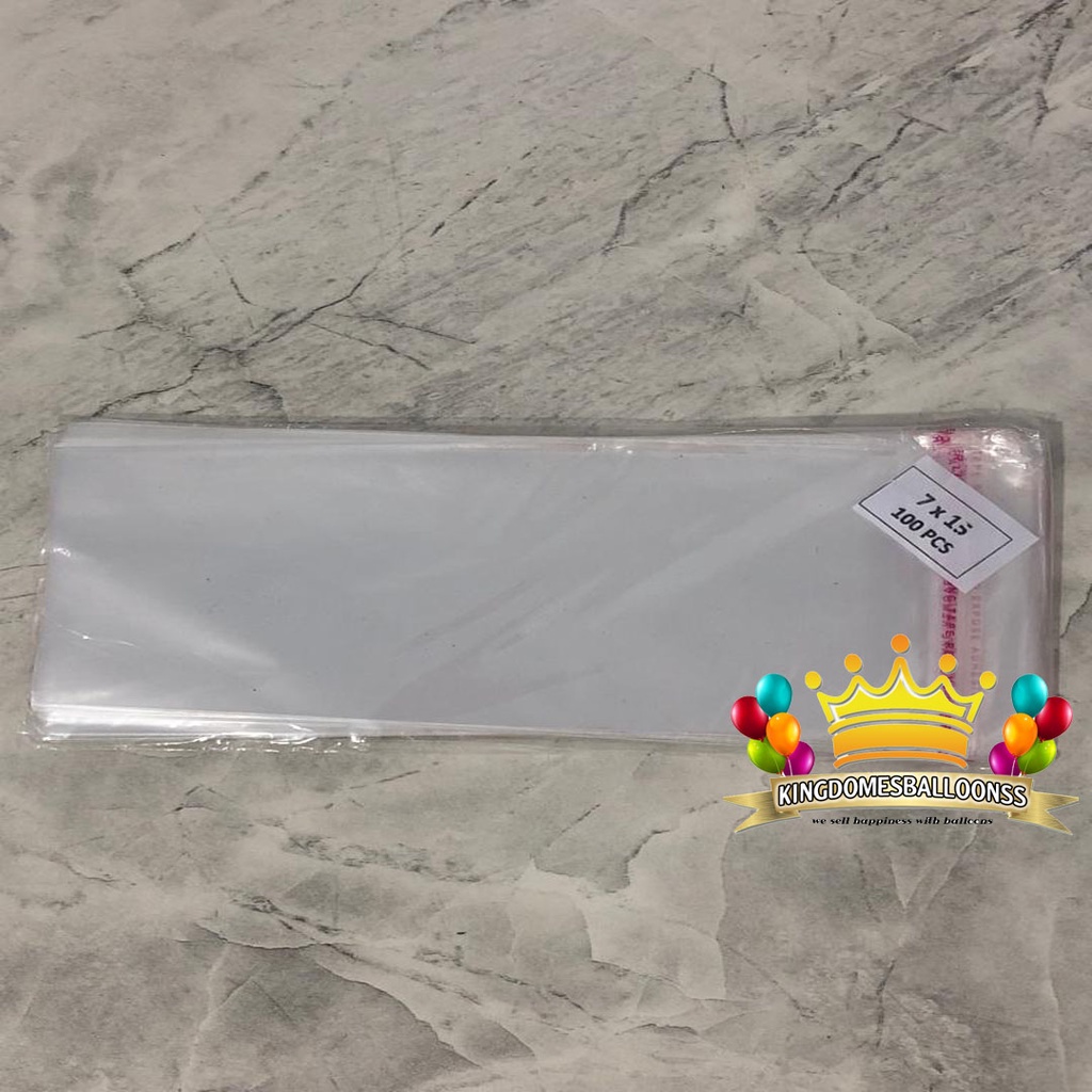 Plastik Buket Uang OPP 7x15 ( 100 Lembar ) | Plastik Uang | Plastik Bouquet