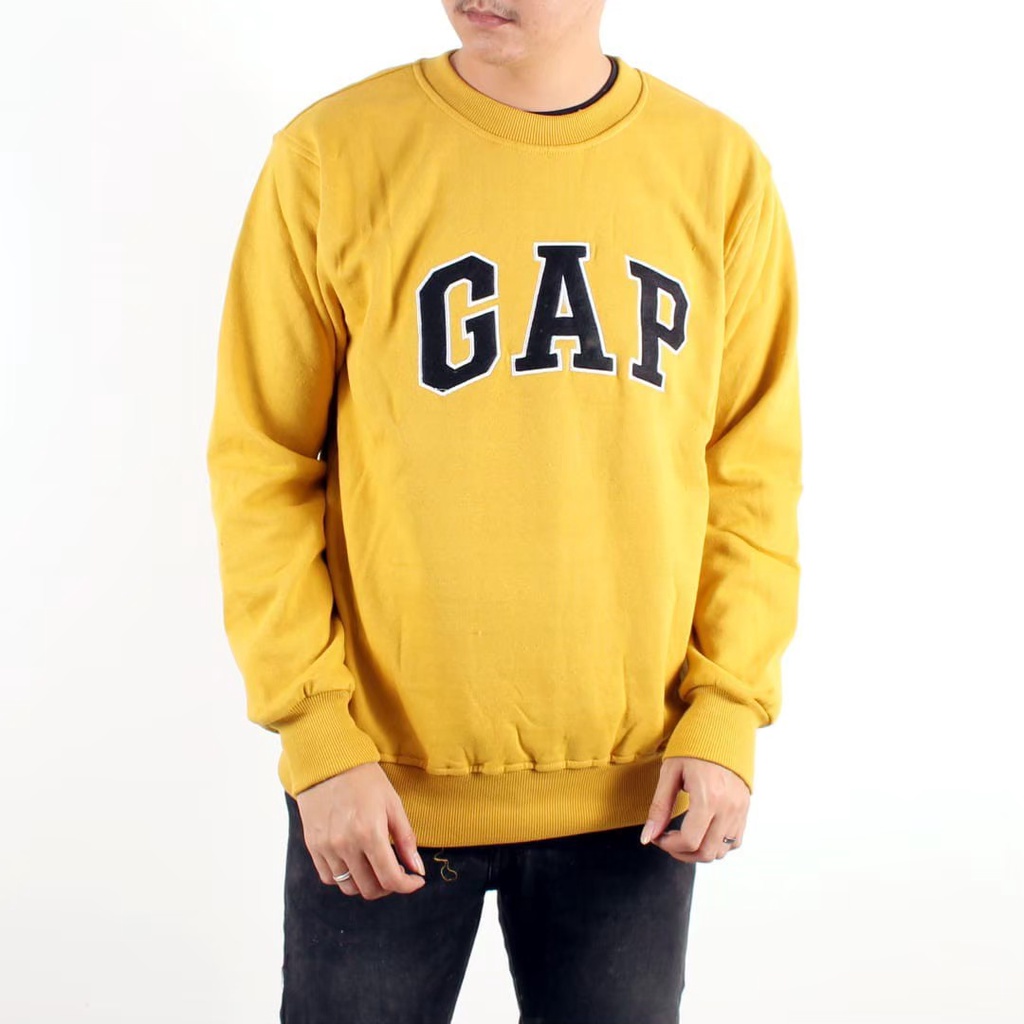 Sweatshirt Gap Murstad camel Font Bordir Original Crewneck