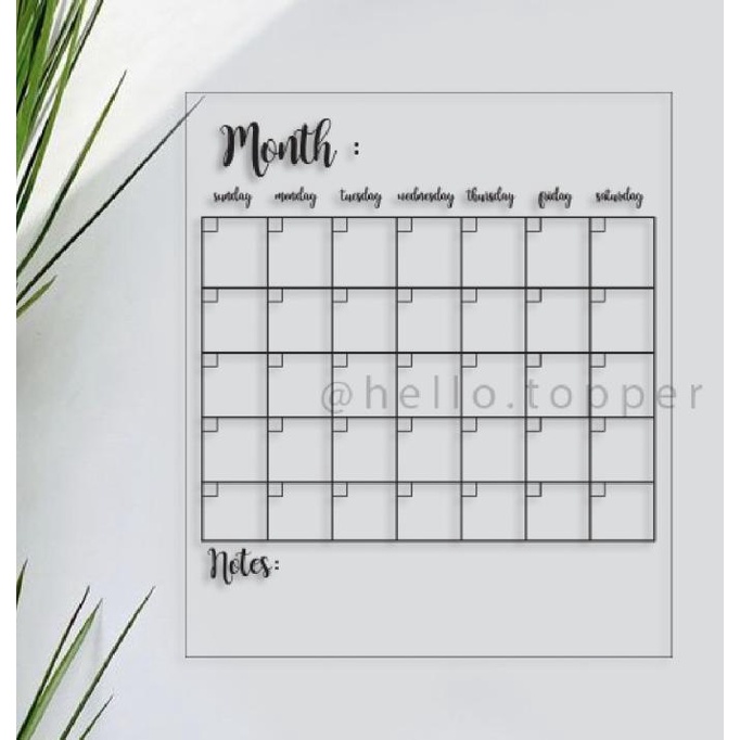 

Daily Planner Akrilik | Wall Planner helloto99 Juara