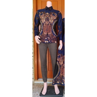 Batik Aira - Batik Couple Gamis Kemeja Rantai Ijo-Kemeja 6