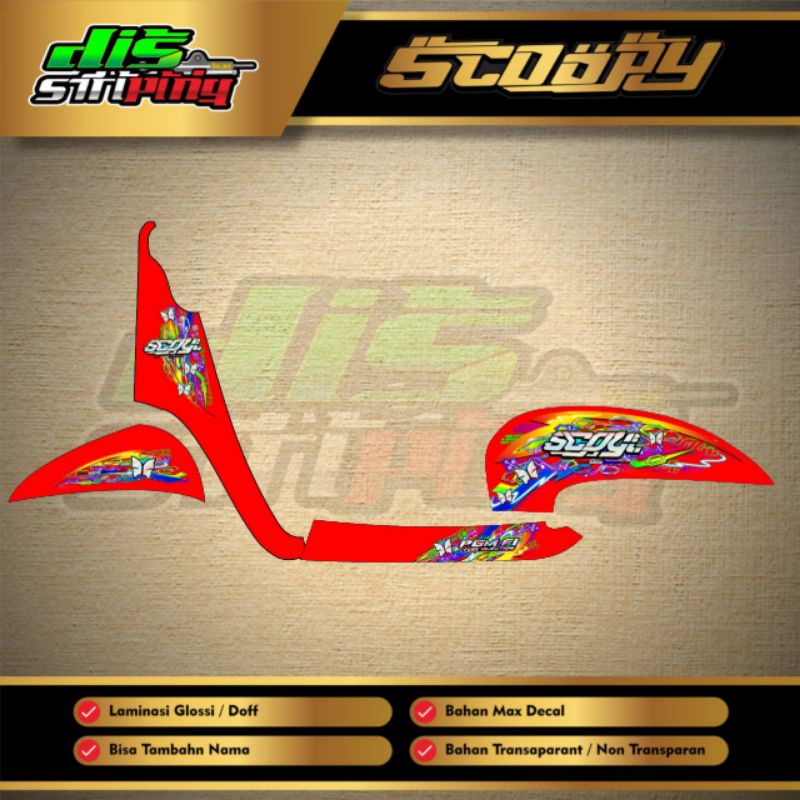 Striping Scoopy fi 2014 2015 Transparan Hologram
