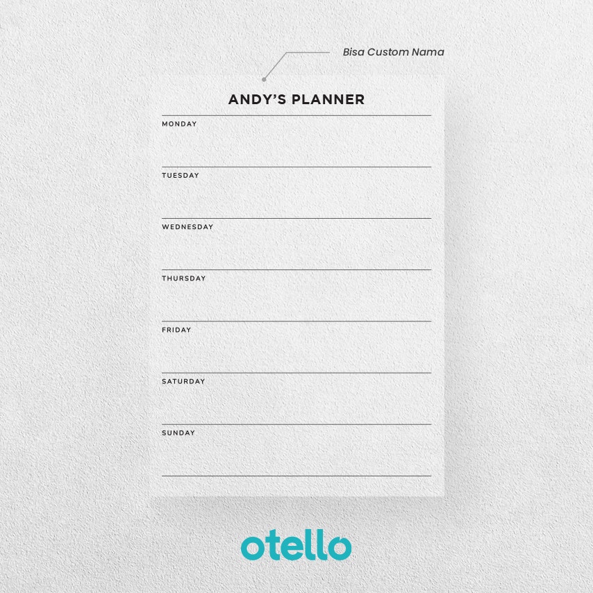 Acrylic Planner To Do List Custom Jadwal Harian Akrilik Planning Daily Acrilic