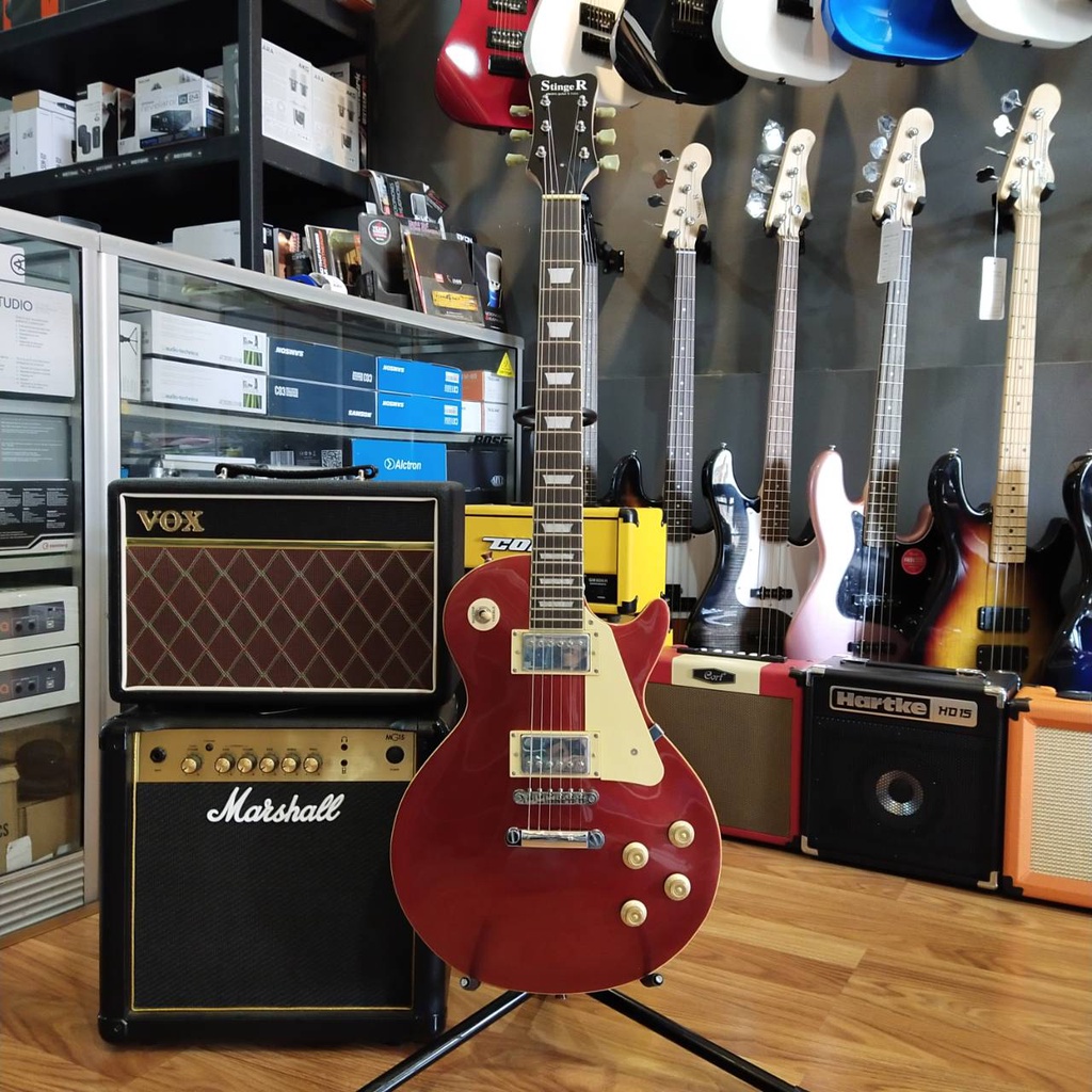 Stinger Les Paul Gitar Elektrik Red