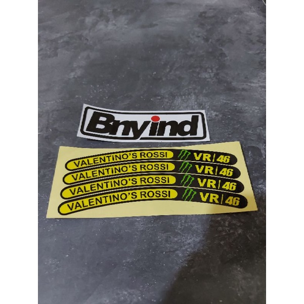 STICKER VELG VALENTINO ROSSI VR 46 PRINCUT