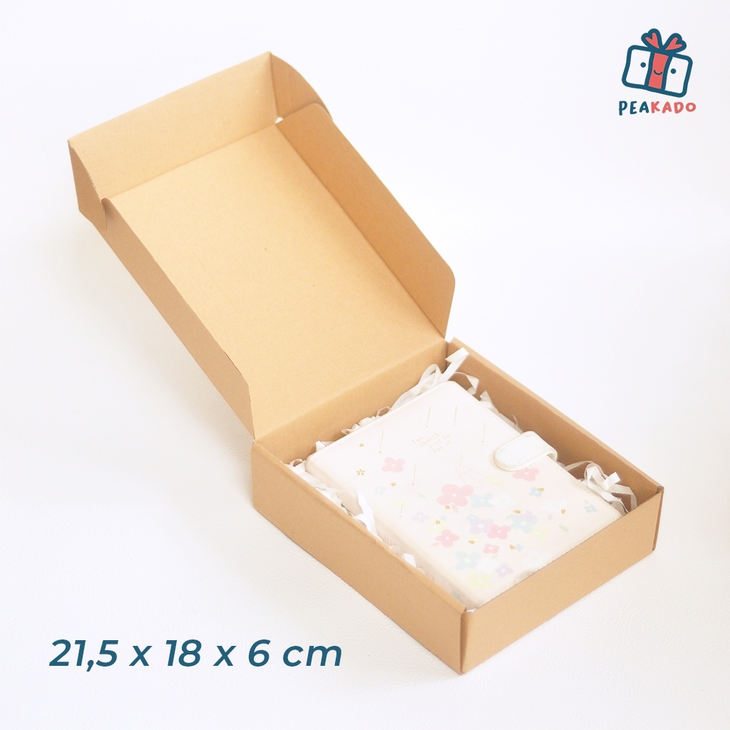 Dus Kraft Polos 20x20x11,5 cm Packaging Tebal Kokoh untuk Hampers Corrugated Box