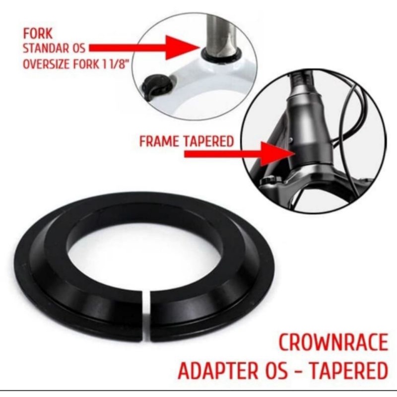 Crownrace Adaptor OS To Tapered Adapter Reducer Headset Crown Race Adaptor Fork OS To Frame Taper