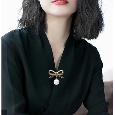 OSM - F490 Mutiara Bros Korea Berlian / Bros Pin Pearl / Brooch Mutiara Wanita / Aksesoris Fashion-4