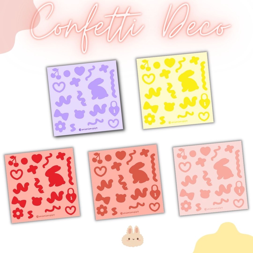 

Confetti Deco Sticker Cutting untuk Journal Deco, Scrapbook, Tempelan HP, dll by mimimoist