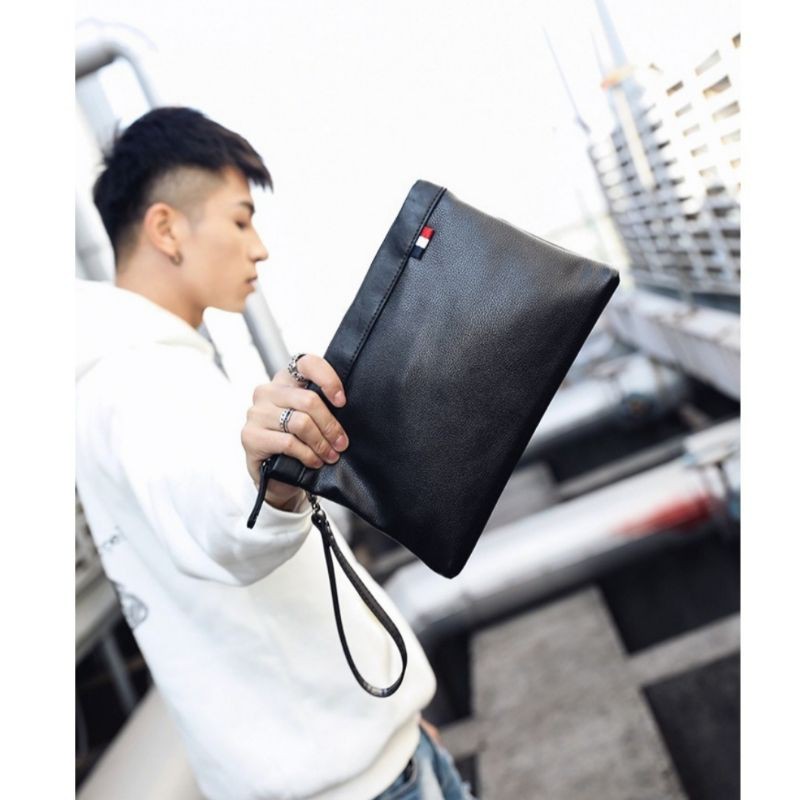 Clutch Pria [ SIAP KIRIM ] Tas Tangan Pria Sintetis Leather