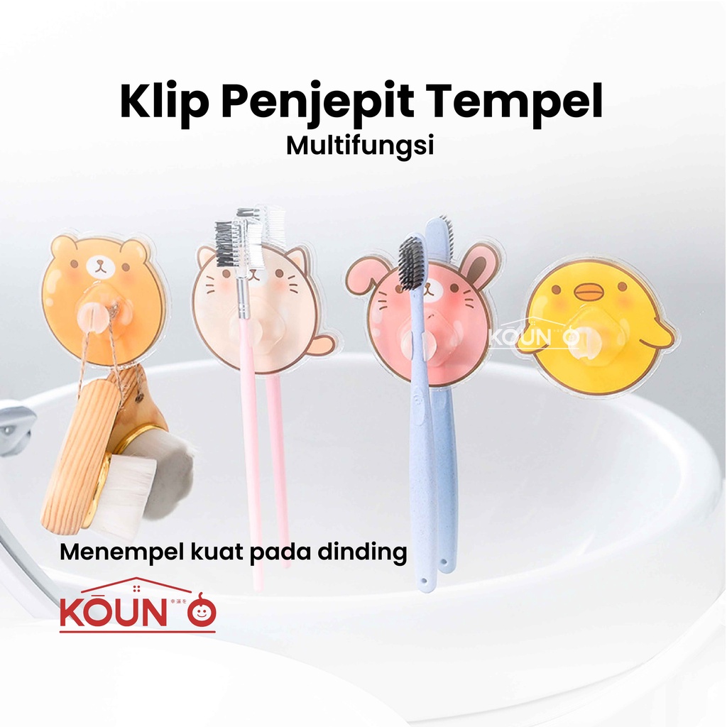 Tempat Sikat Gigi Pulpen Pensil Hook Tempel Dinding Kamar Mandi Gantungan Wastafel ToothBrush Holder