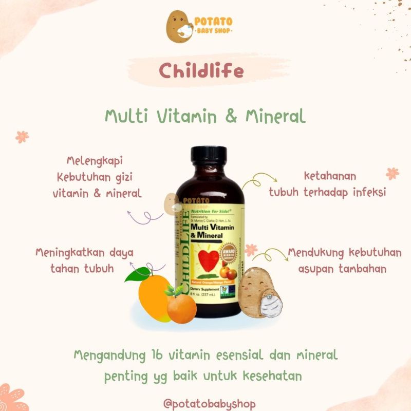 ChildLife Multi Vitamin &amp; Mineral - Multivitamin Anak