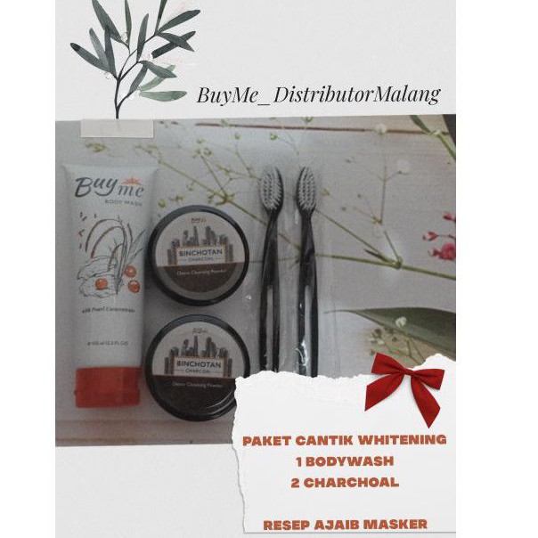 PAKET BuyMe Whitening- bodywash 1+Carcoal 2