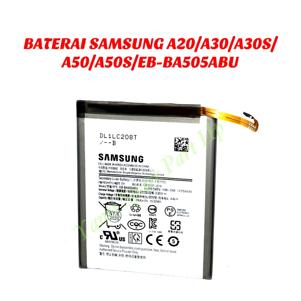 Baterai Samsung A20 A30 A30S A50 A50S EB-BA505ABU Original New