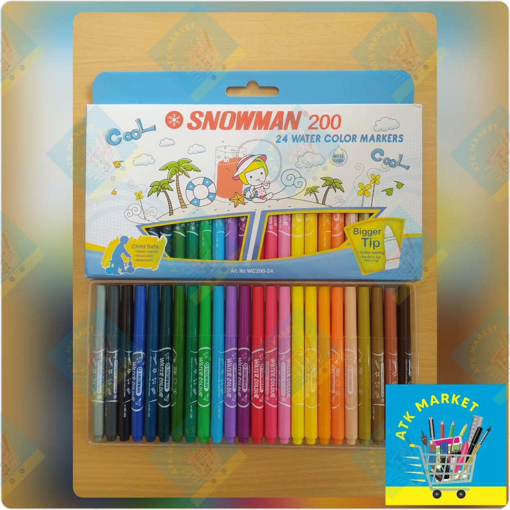 

Snowman Spidol Marker / Water Colour Marker TERLARIS WC-200-24 NEW PACKAGING