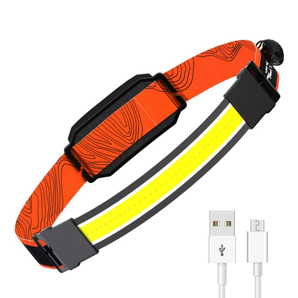 Senter Kepala Headlamp LED COB USB Rechargeable -- HEDOLIT