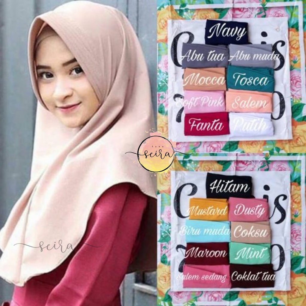 [BISA COD] Khimar Pet Antem Jilbab Simple Kerudung Pet Hijab Instant Wolfis Instan - Zhafira