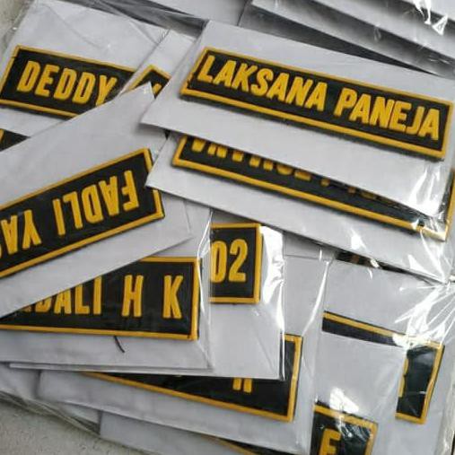 

Papan Nama Custom Rubber Patch Nametag