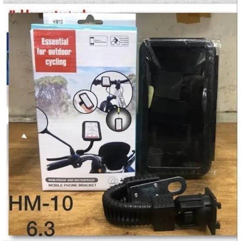 Holder HP Motor Waterproof HM-10 Bracket HP GPS Handphone Anti air ukuran 6,3 inch