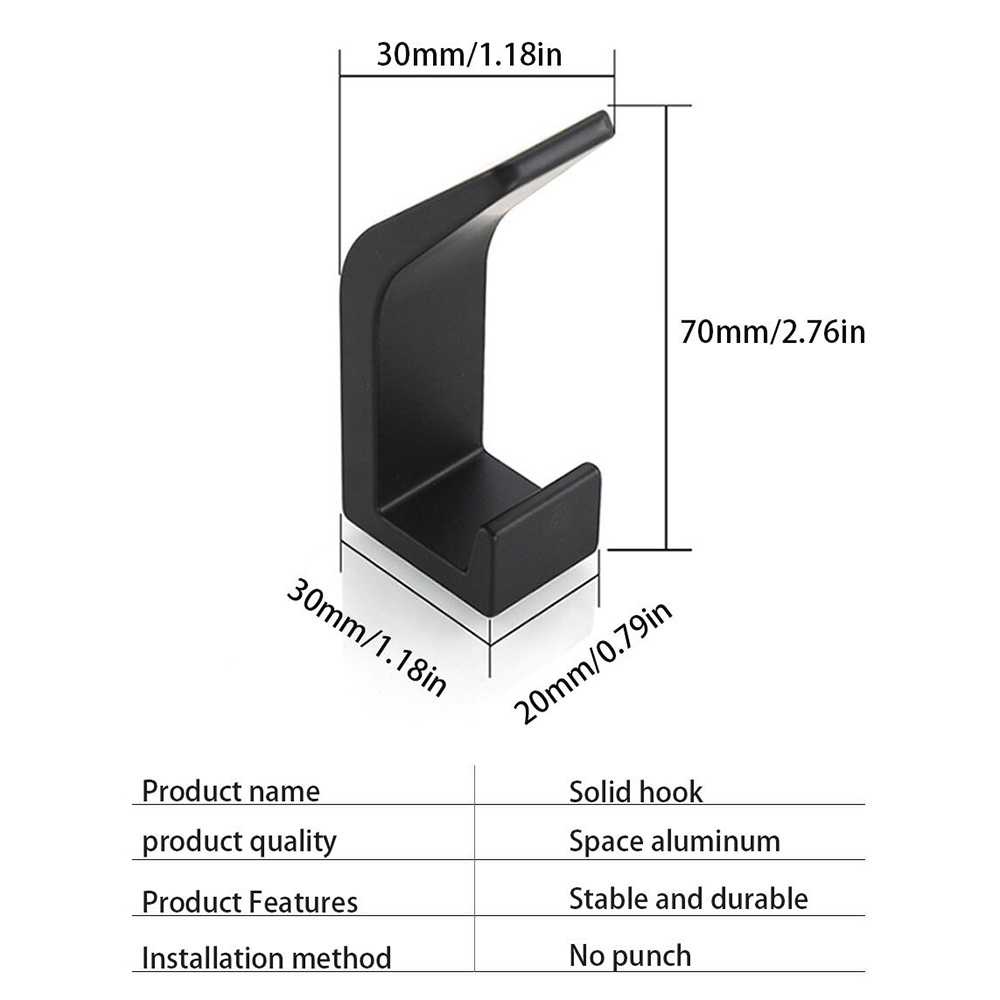 CRMBO Gantungan Dinding Kapstok Hook Hanger Aluminium 5 PCS - CR306