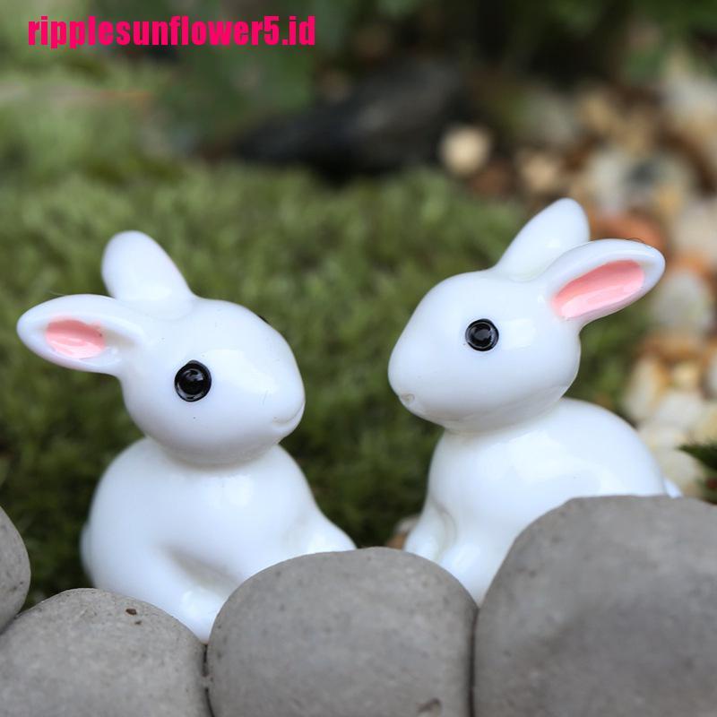 2pcs Miniatur Kelinci Untuk Ornamen Taman Peri