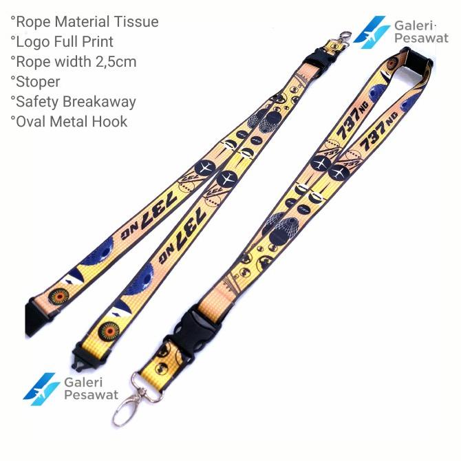 

Office & Stationery | Document Organizer | Lanyard / Gantungan Tali Id Card 737 (Gold) Premium | Best Seller