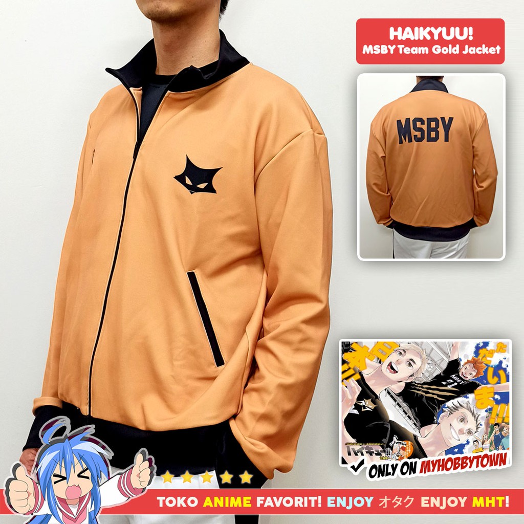 Jaket Anime Haikyuu MSBY Black Jackals Gold Kostum Cosplay