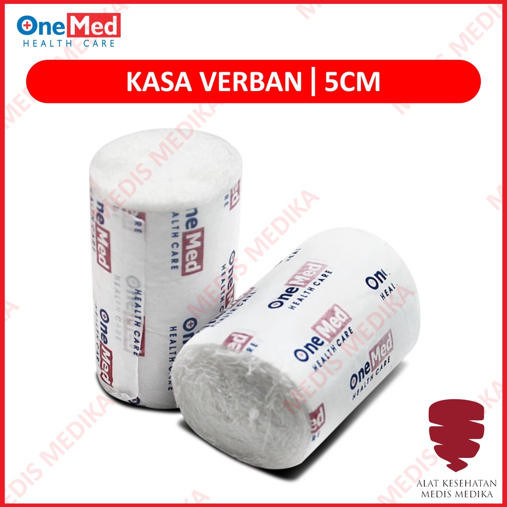 Kasa Verban Gulung 5cm p3k Kassa Kain Perban Pembalut luka 5 cm Onemed 10 Roll