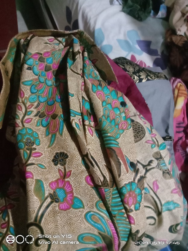 Merak Toska Hem Batik Pria Lengan Pendek Ukuran Reguler M L Xl