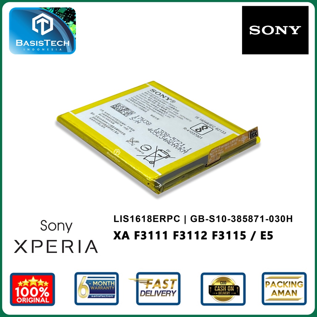 BATERAI SONY XPERIA XA F3111 F3112 F3115 - SONY E5 - LIS1618ERPC - ORI