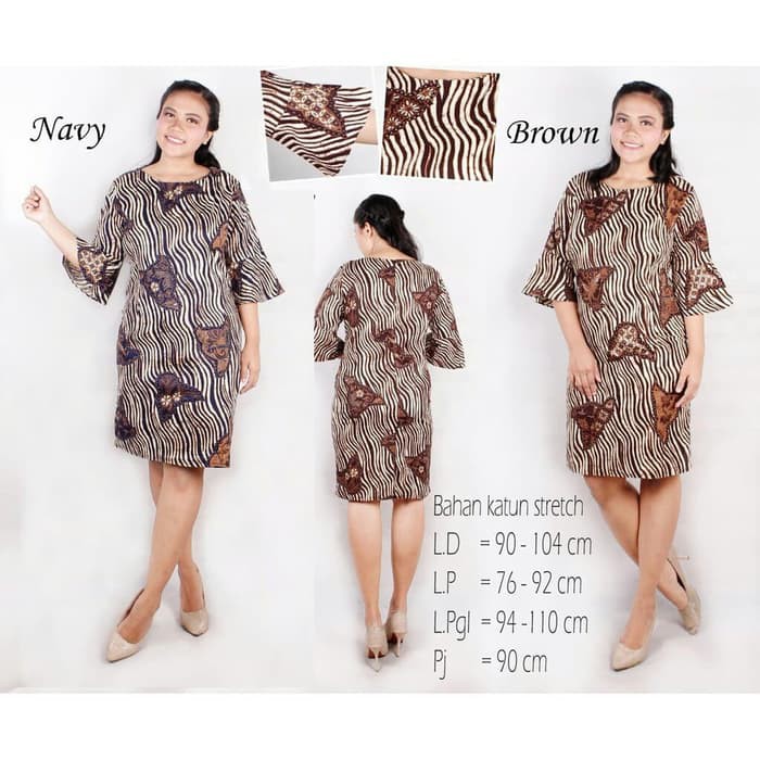 DRESS BATIK    Dress Batik modern 81 / Jumbo / XL / Big size      IWAZAH OFFICE
