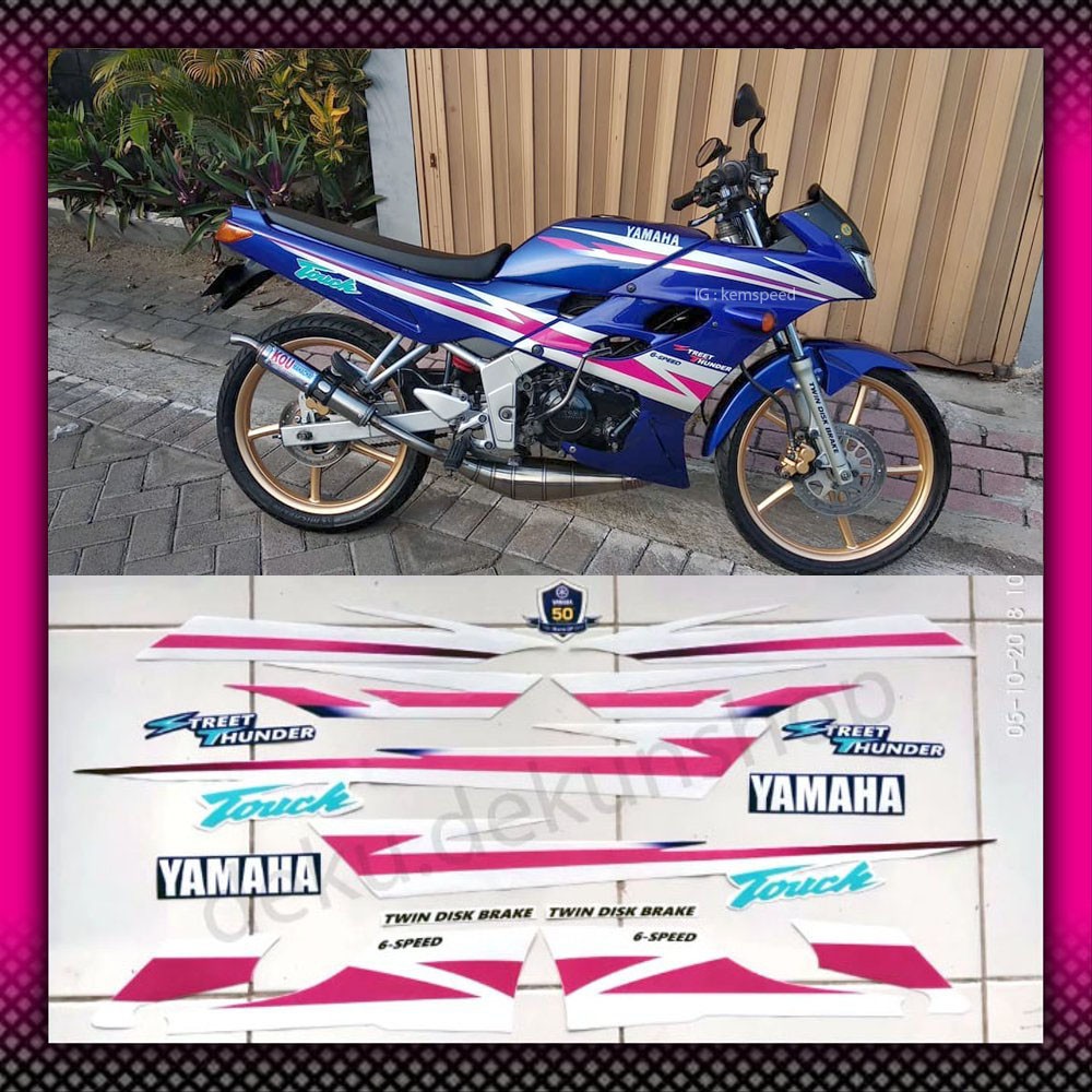 Striping Stiker Yamaha Touch 125 Biru Cod Shopee Indonesia